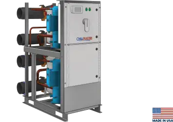 Render Image of ChillMaster® New York Slim Modular Chiller with 'Made In USA' label